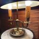 Empire style bouillotte lamp in brass and green sheet metal - Electricity