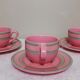 Three coffee or tea cups made of German ceramic