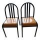 Pair of vintage metal bistro chairs