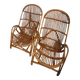 Pair of vintage rattan/wicker armchairs from the 70s