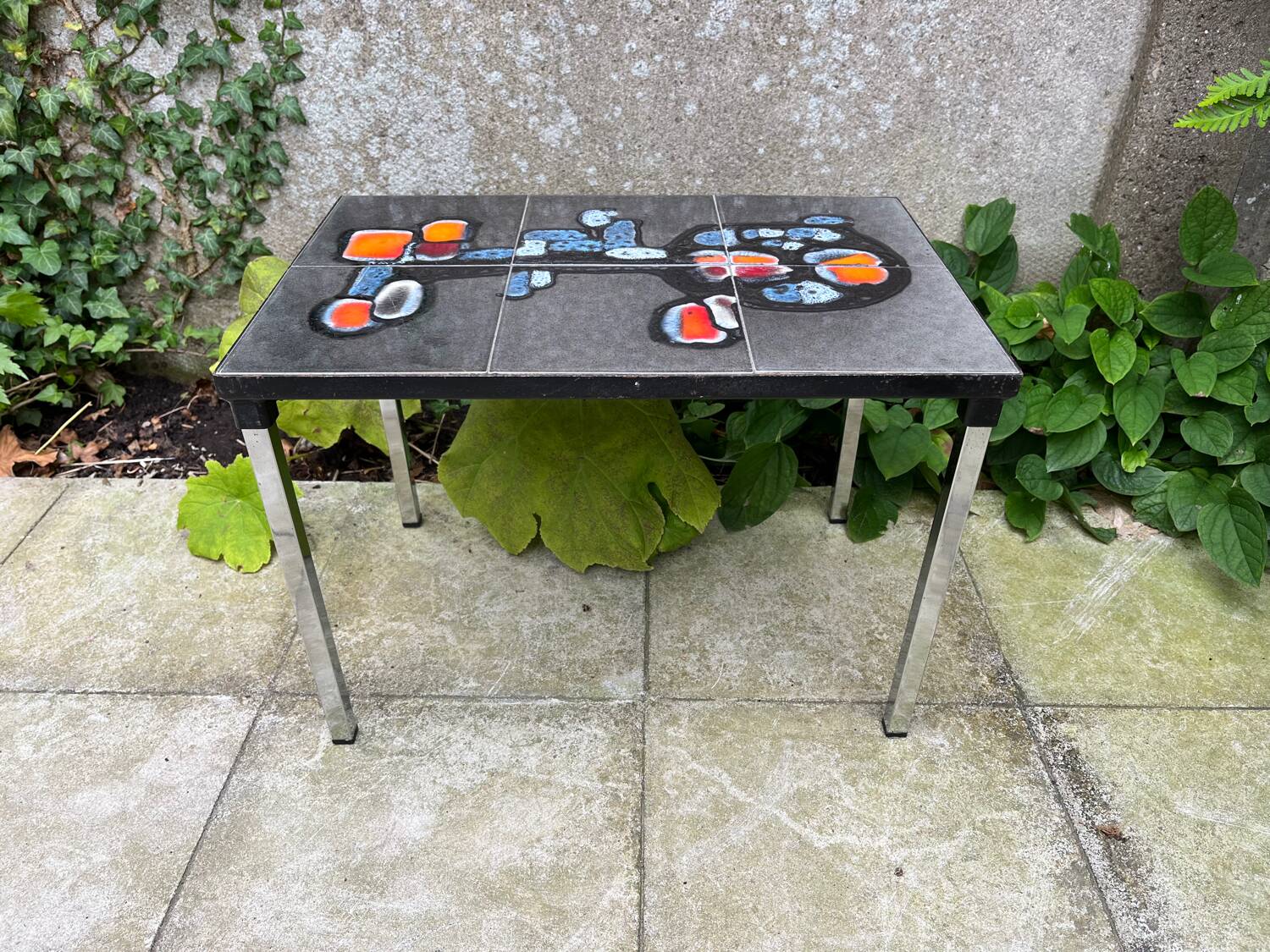 Belarti attribution side table - with tiles - 1960/70's