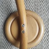 Curved wooden coat hook