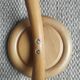 Curved wooden coat hook