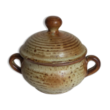 Sucrier de potier en grès émaillé vintage