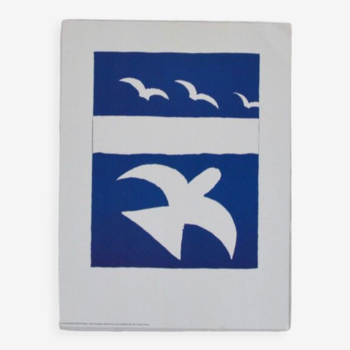 Lithographie oiseaux moderne de Georges Braque
