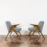 Customizable Pair Of Restored Mid Century "Bunny" Armchairs, 1970's