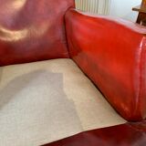 Pair of leather club chairs 30s