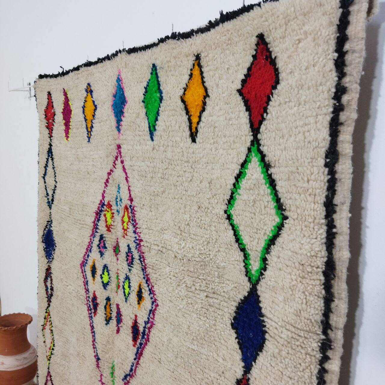 Handmade wool Berber rug 260x160cm