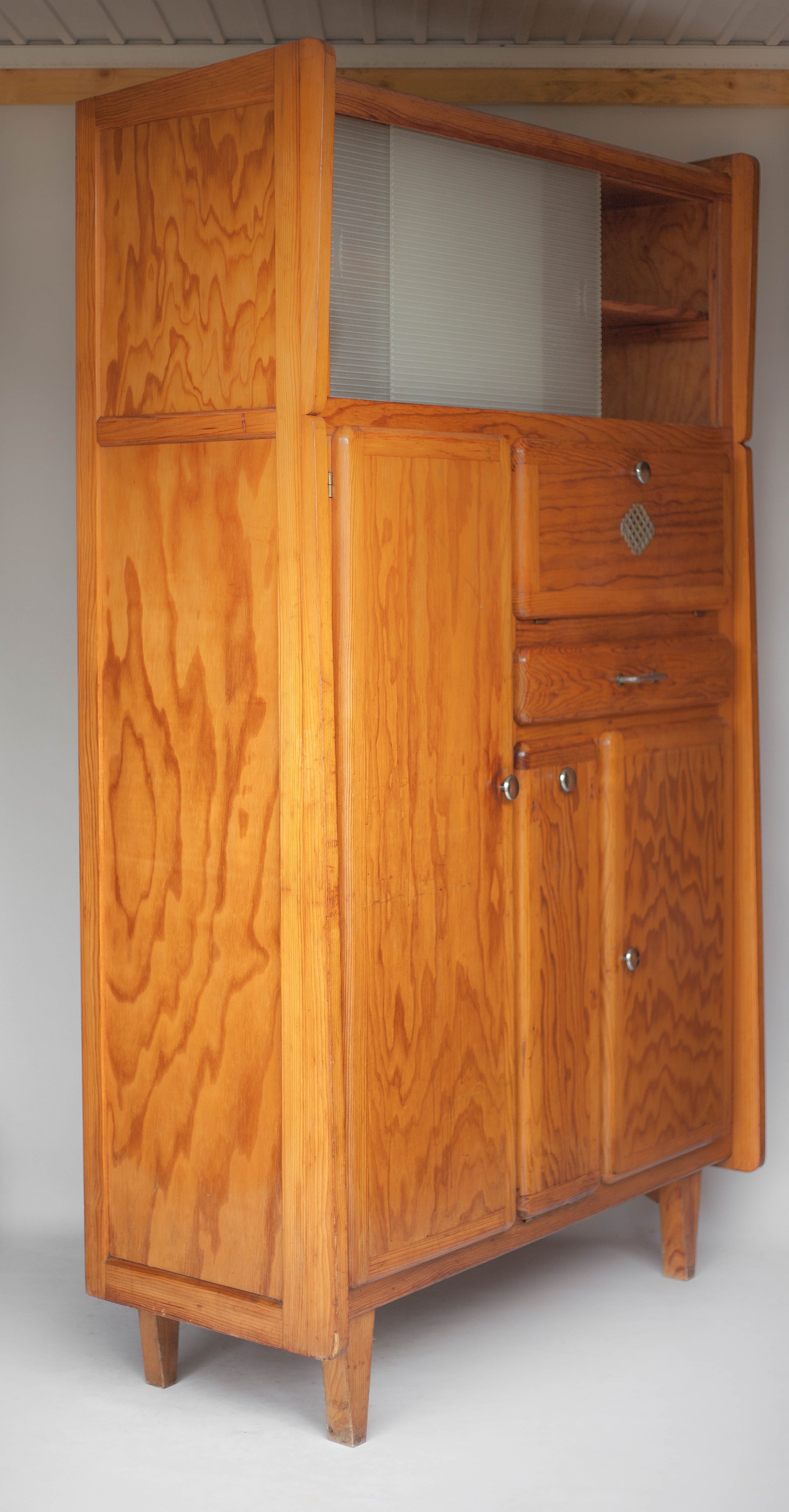 Vintage wood storage cabinet, mado furniture 50