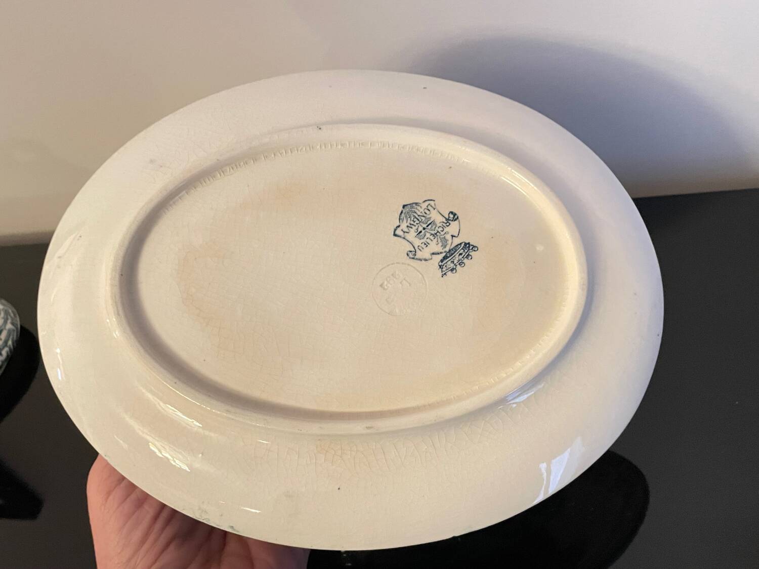 Longwy Ironstone Gravy Boat with Lid, Richelieu Model