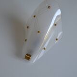 50s Arlus wall light in Perspex and brass
