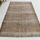 5x8 brunt orange floral vintage rug, 151x244cm