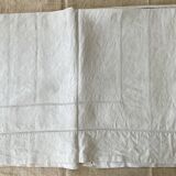 Antique linen sheet with CB or IB monogram