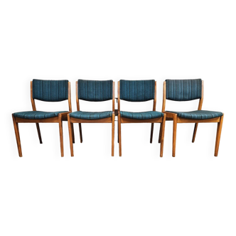 Lot de 4 chaises scandinaves 1960