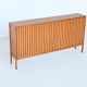 Leo Bub symmetric highboard in walnut XL Bub Wertmobel Germany 1960