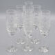 6 Vintage-Style Crystal Champagne Flutes, 1960s Style