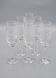 6 Vintage-Style Crystal Champagne Flutes, 1960s Style