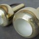 Pair of suspensions "Guldpendel" vintage brass by Vilhelm Lauritzen for Louis Poulsen