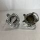 Tableware pair of crystal candlesticks JB France 20th century