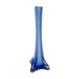 Vase soliflore en verre bleu