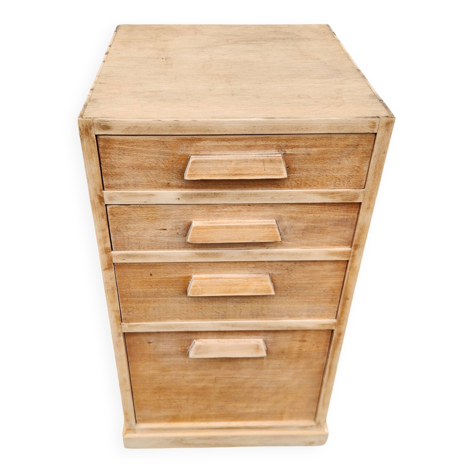 beautiful sanded beech cabinet with 4 drawers from the 1940s/50s