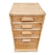 beautiful sanded beech cabinet with 4 drawers from the 1940s/50s