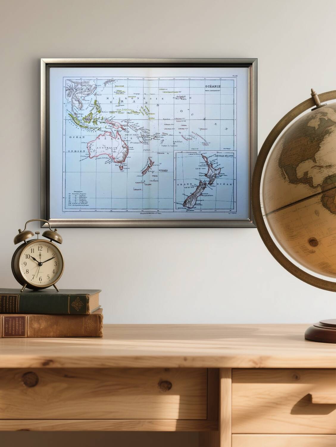 Oceania, Vintage Map, 1887, Authentic.