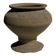 Small brutalist Indonesian footed pot H13 D15