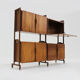 Vintage Italian mid-century bookcase wall cabinet from the 1960s, Italy.