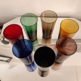 Service complet verres colorés années 60