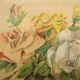 Tableau ancien bouquet de roses