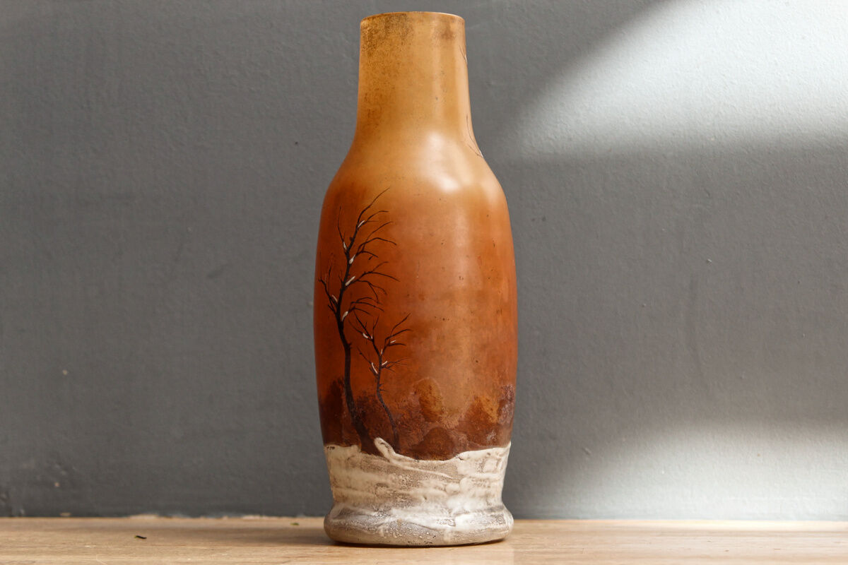 Vase glass paste by Legras