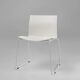 Mid-century white design chair with metal frame and plastic seat, Belgium