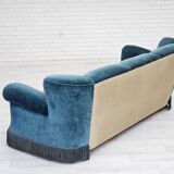 1960s, Danish 3-seater sofa, original condition, furniture velour.