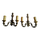 Paire d'appliques en bronze vintage
