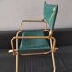 Lafuma foldable chair green vintage camping with armrest