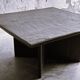 Massive Solid Square Slate Coffee Table, 1970s. France