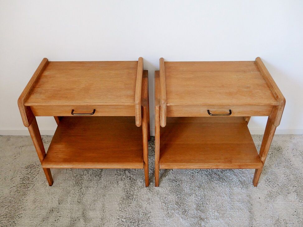 Pair of oak bedsides