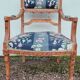 Antique Louis Xvi style armchair 1900s Fleuris fabrics