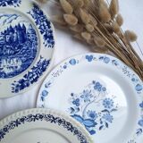 Vintage blue dinner plates