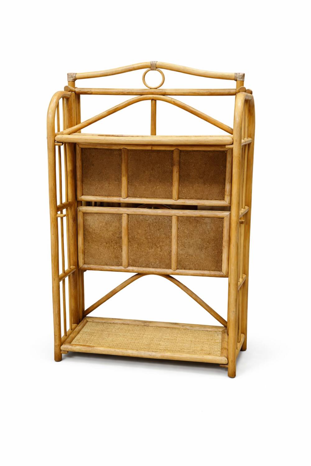 Vintage bamboo shelf – Handmade – Removable trays