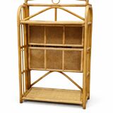 Vintage bamboo shelf – Handmade – Removable trays