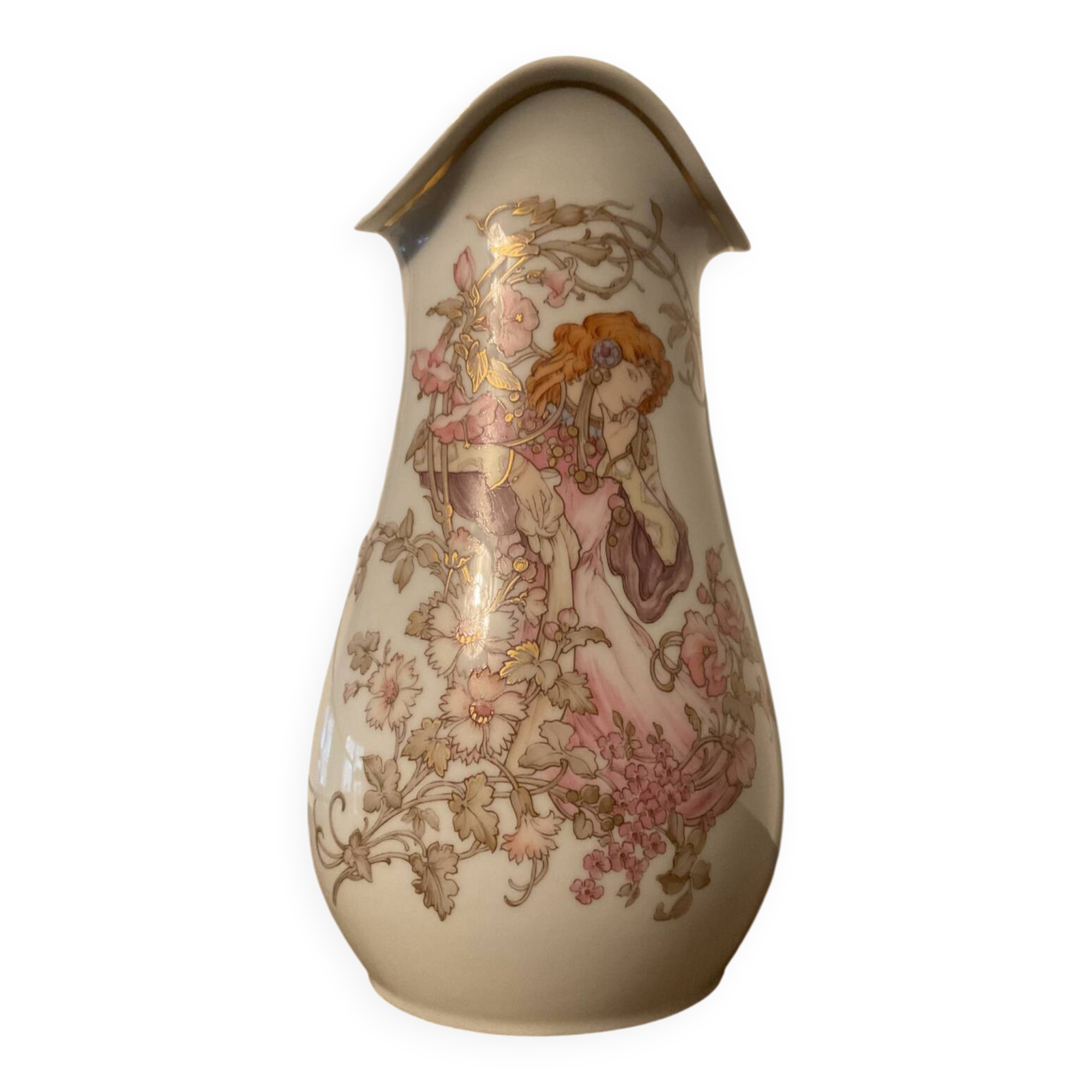 Kaiser vase in glazed porcelain by Nossek