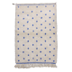 Tapis marocain pois bleu 105x155 cm