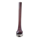 Purple glass bud vase