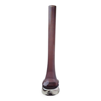 Purple glass bud vase