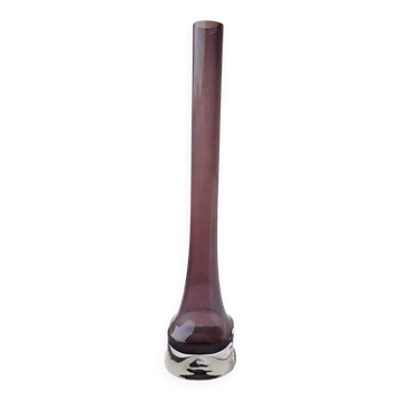 Purple glass bud vase