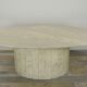 Oval coffee table in Italian-designed marble from the 1970s