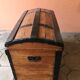 OLD TRUNK EARLY TWENTIETH IN PITCHPIN DOMED SHAPE LARGE MODEL