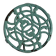 Enamelled cast iron trivet in blue with wrought iron decoration.